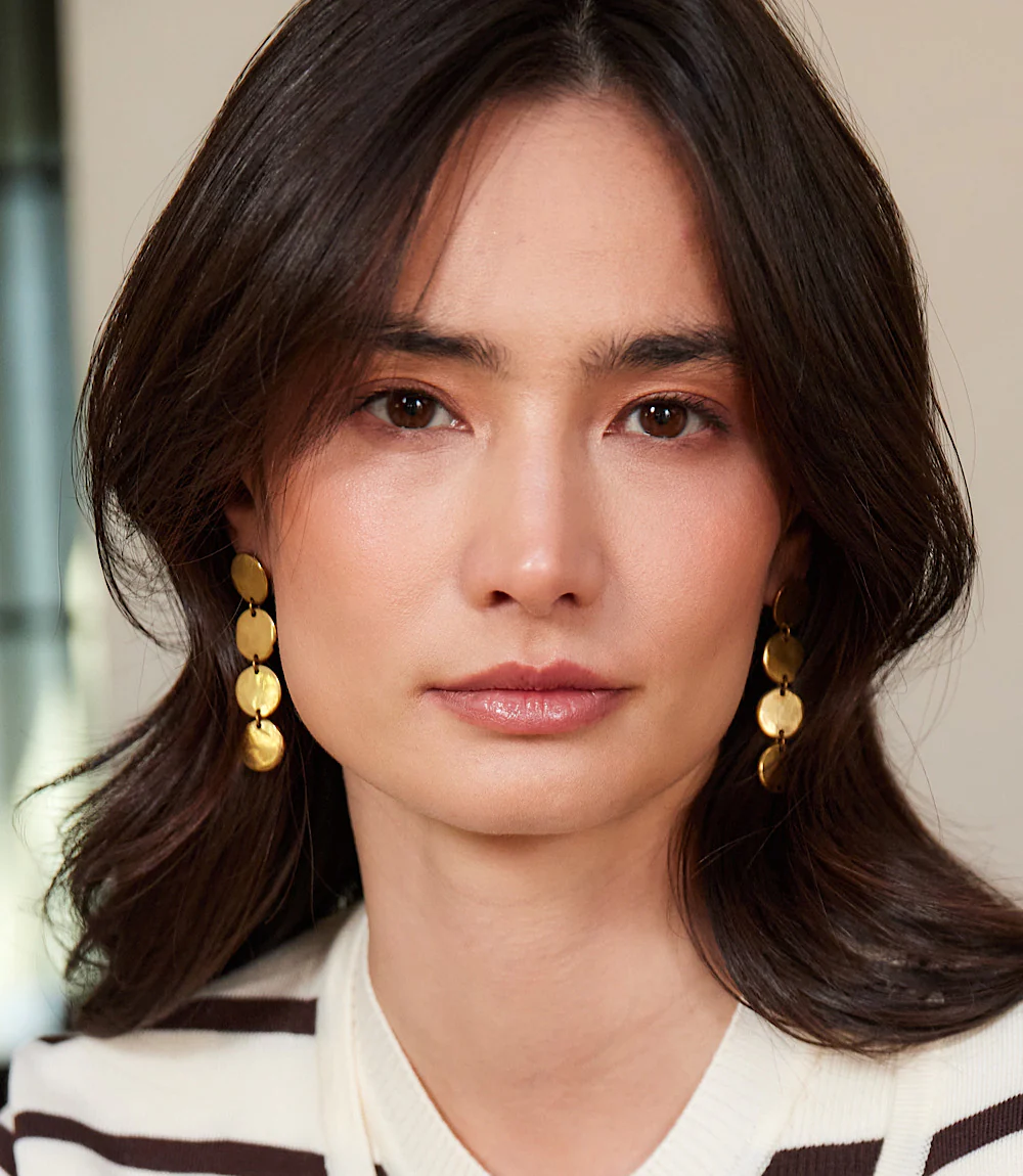Gold Disc Earrings