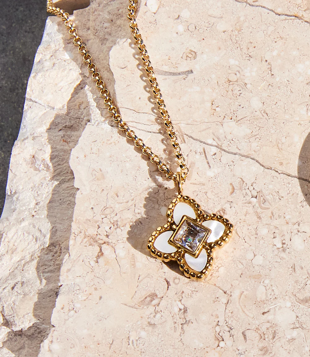 Diamond Lotus Necklace