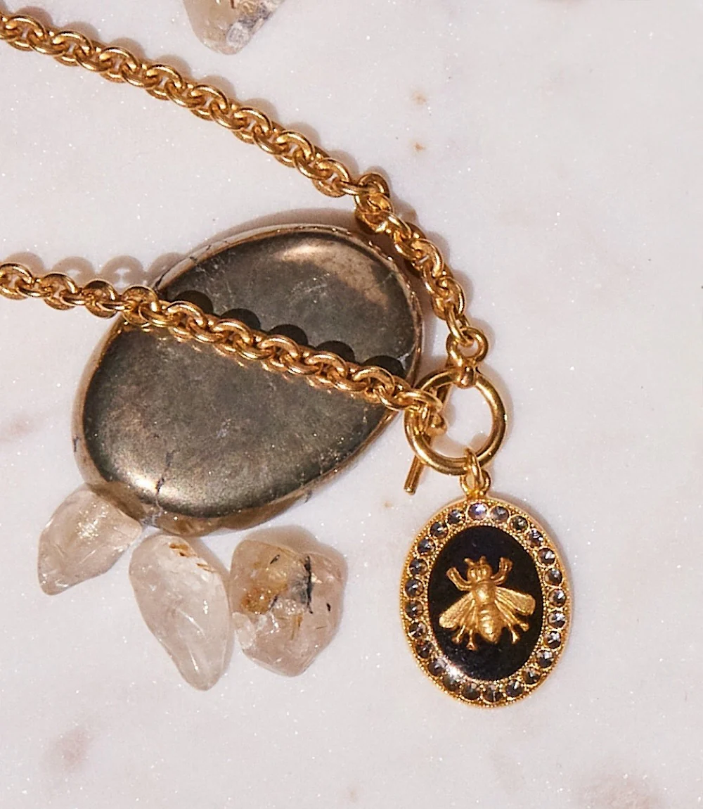 Crystal Bee Charm Bracelet