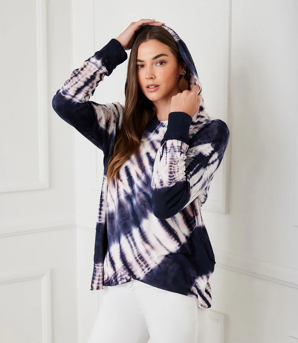 Petite Size Asymmetric Hem Hoodie
