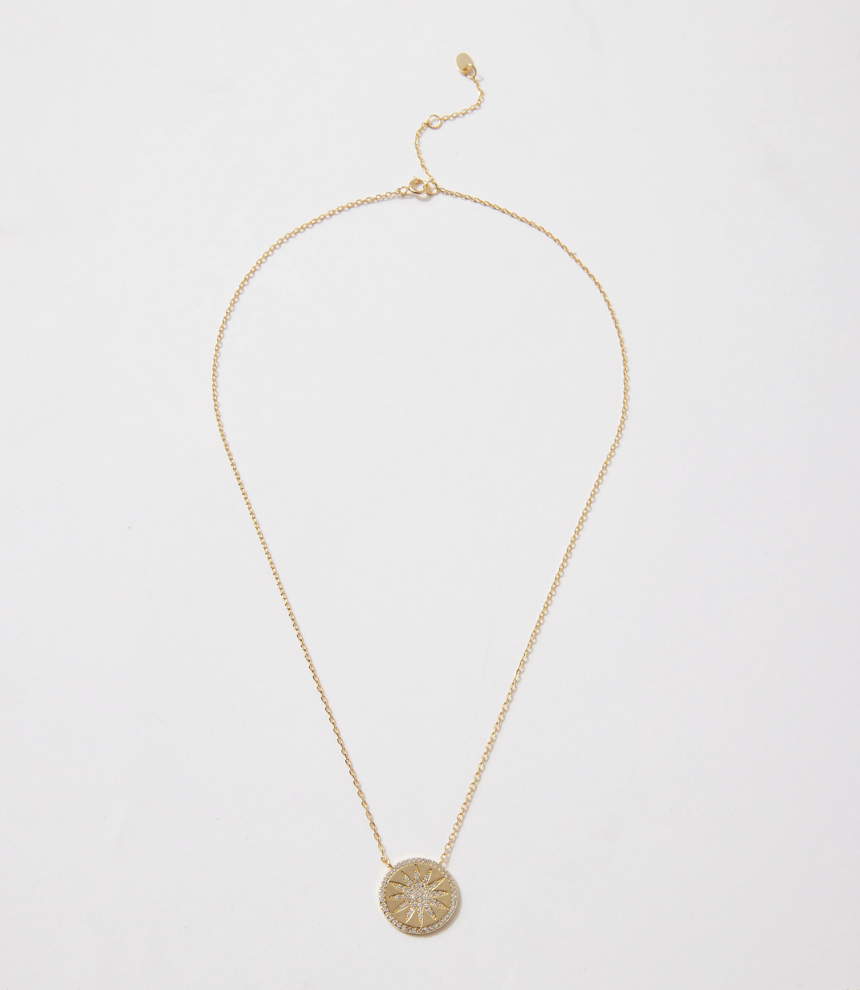 Crystal Sun Pendant Necklace