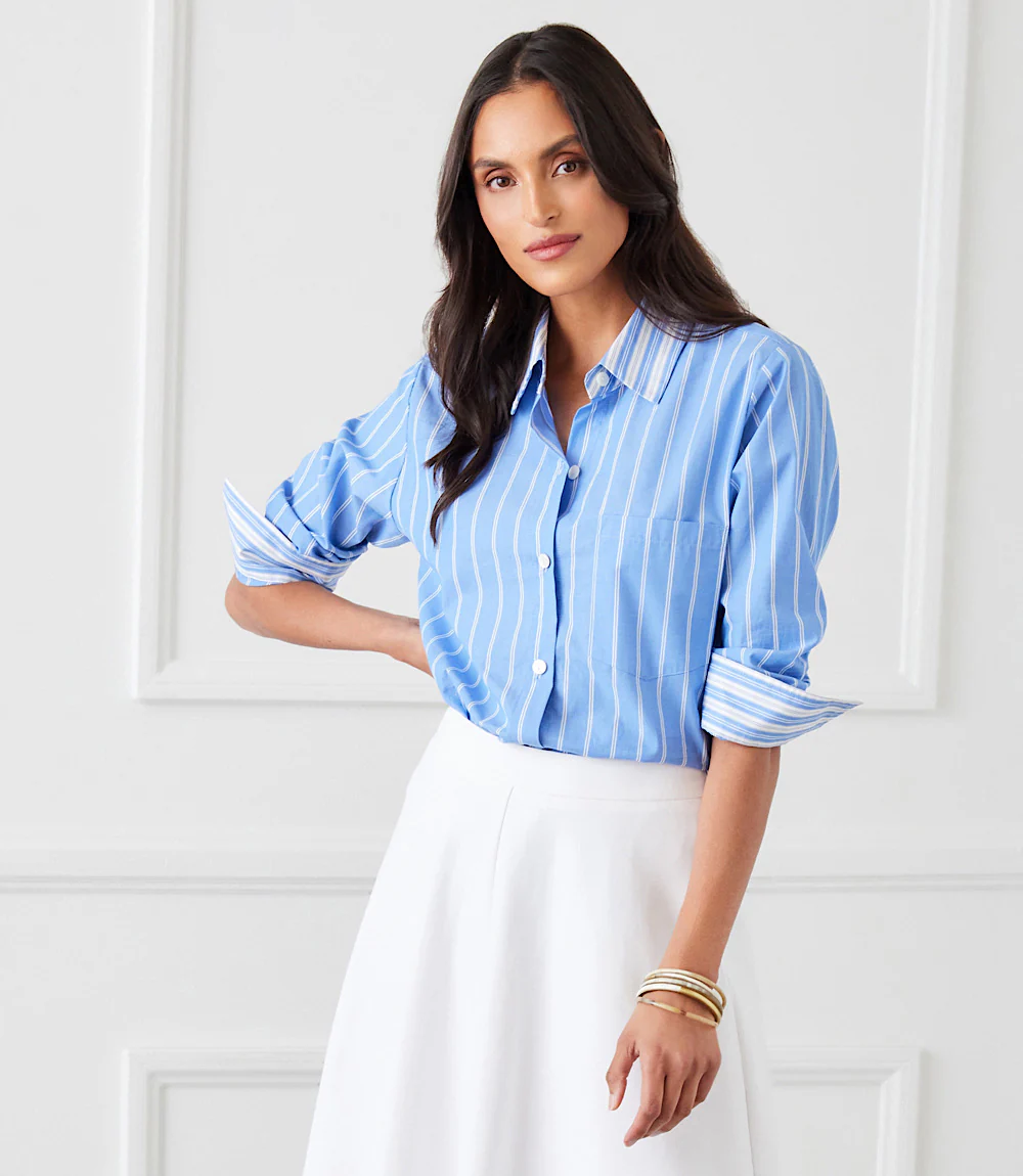 Contrast Ruched Sleeve Shirt