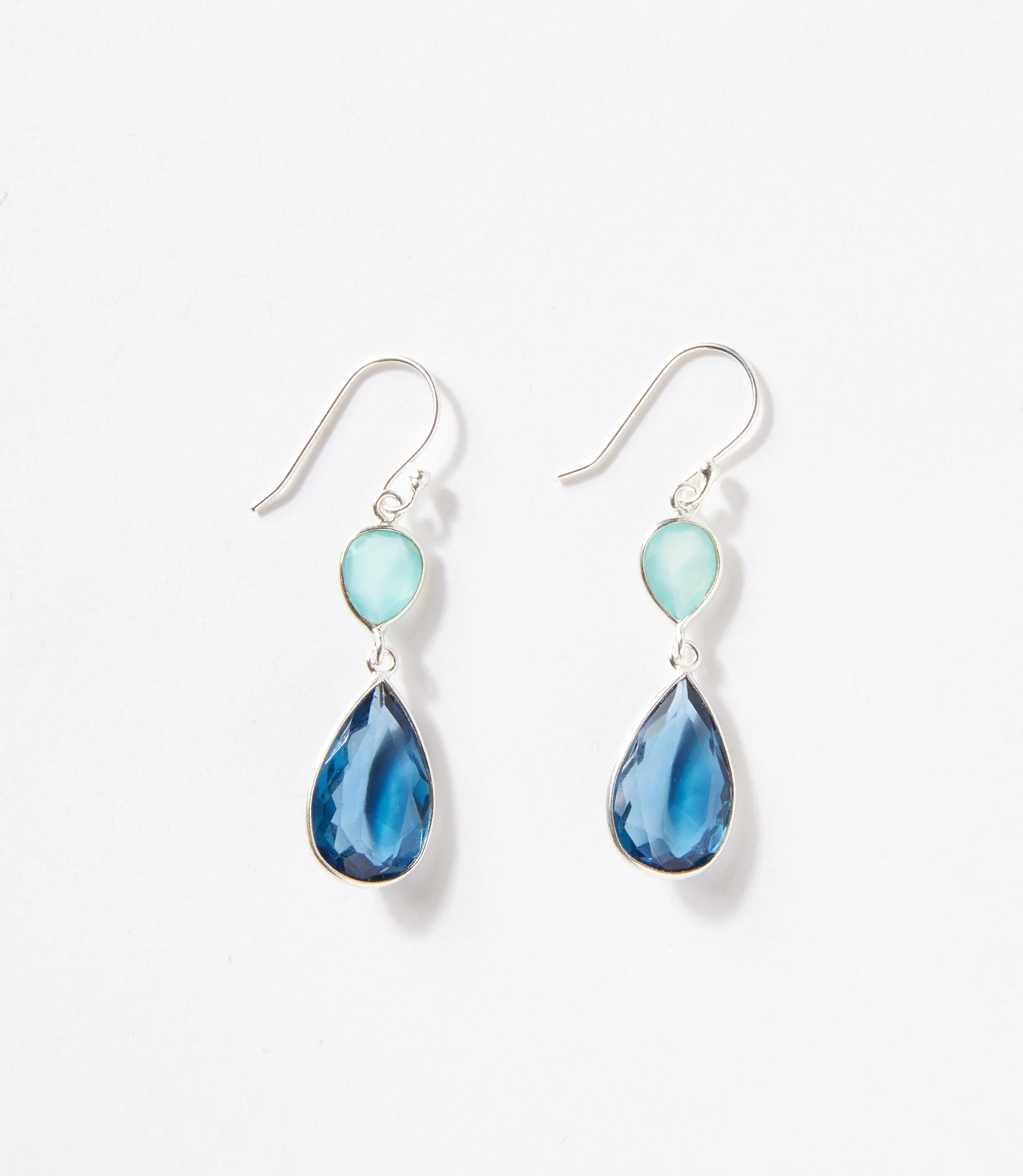 Mixed Gemstone Teardrop Earrings