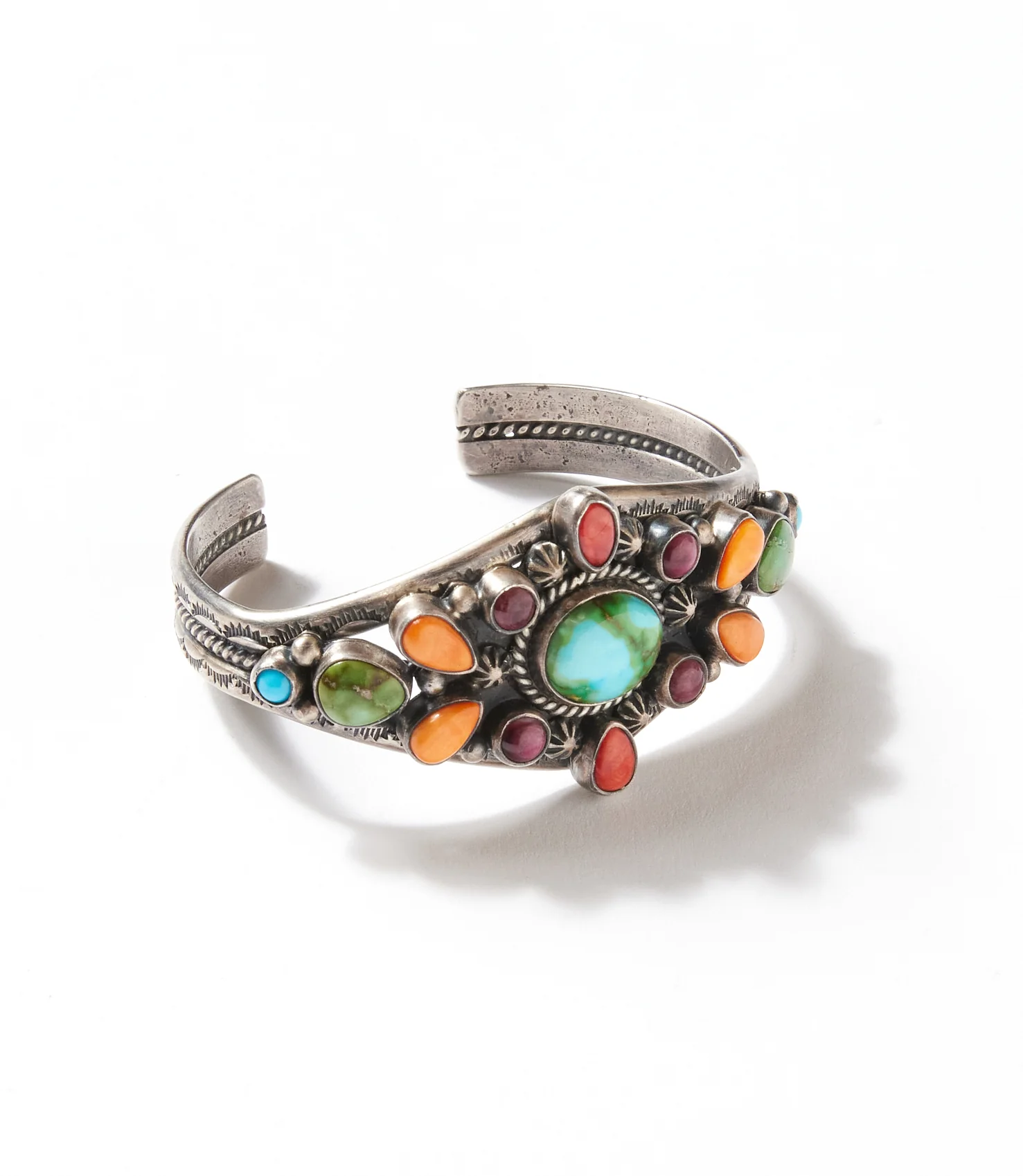 Turquoise & Spiny Oyster Embellished Cuff