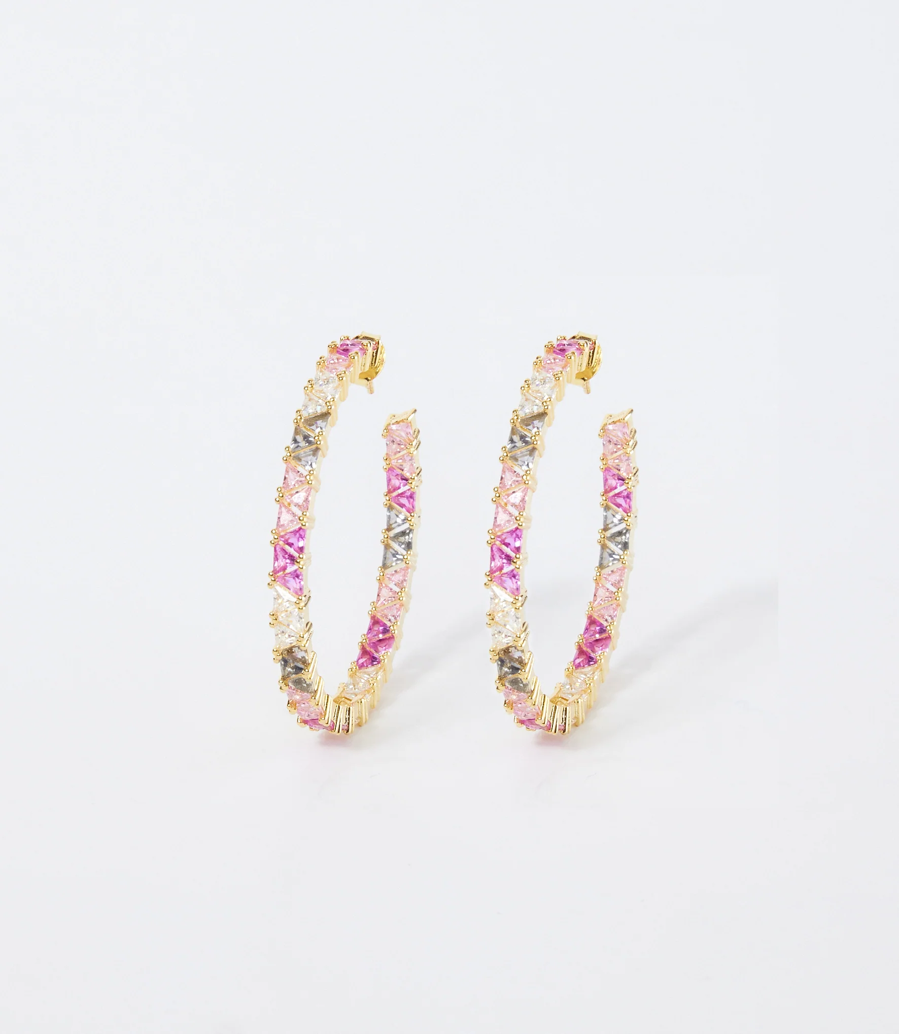Gemstone Hoop Earrings
