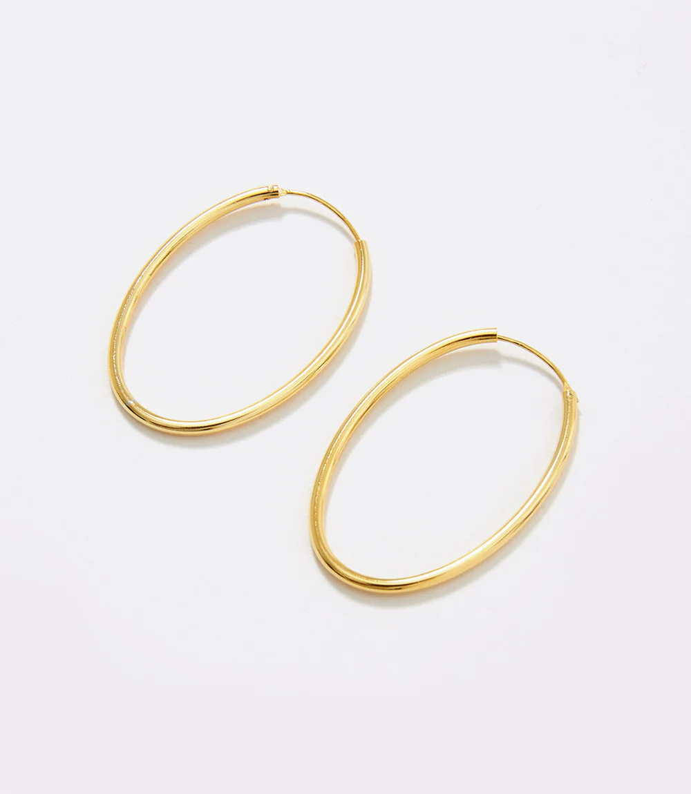 Oval Hoop Earrings