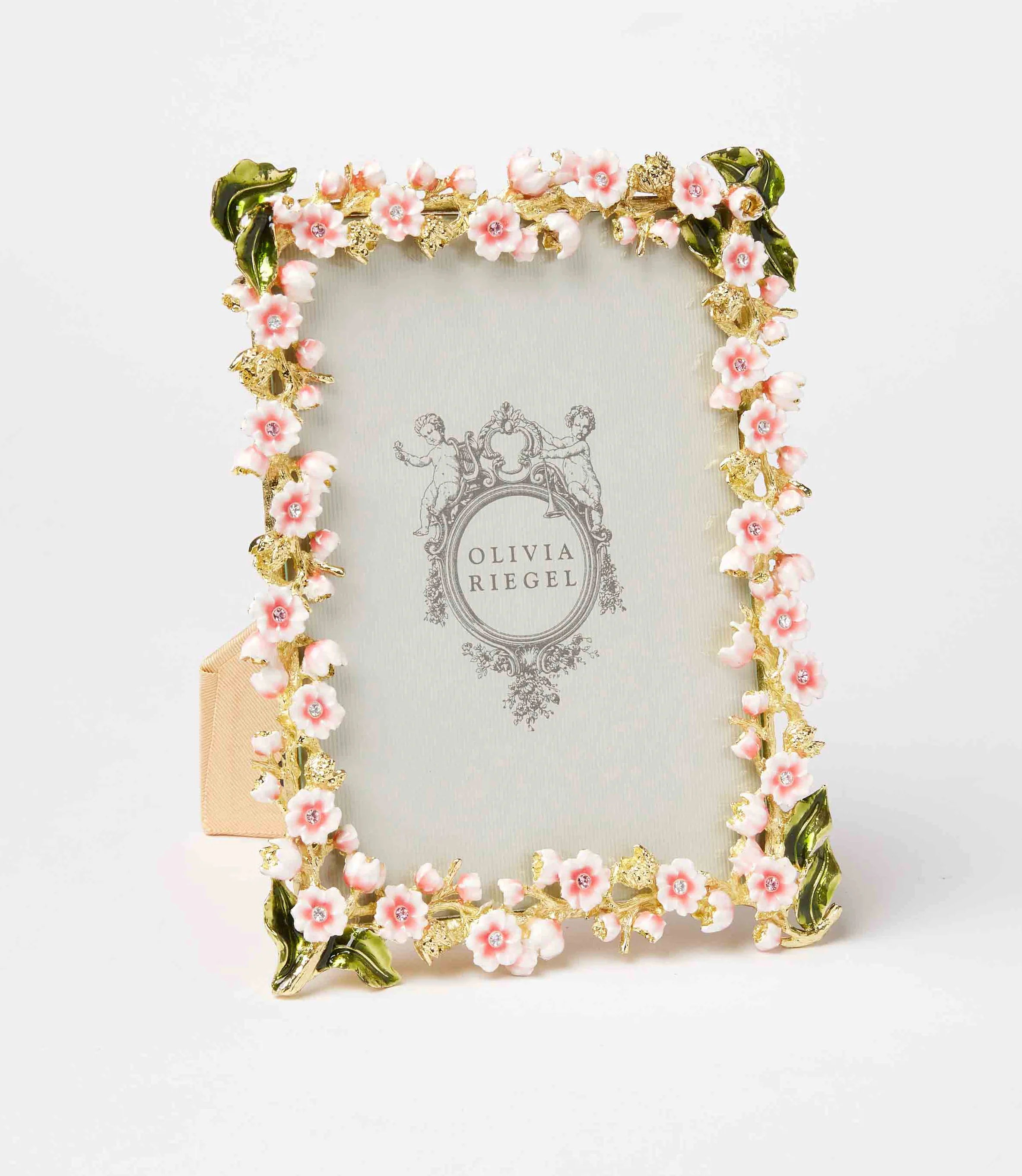 Floral Enamel And Crystal Frame