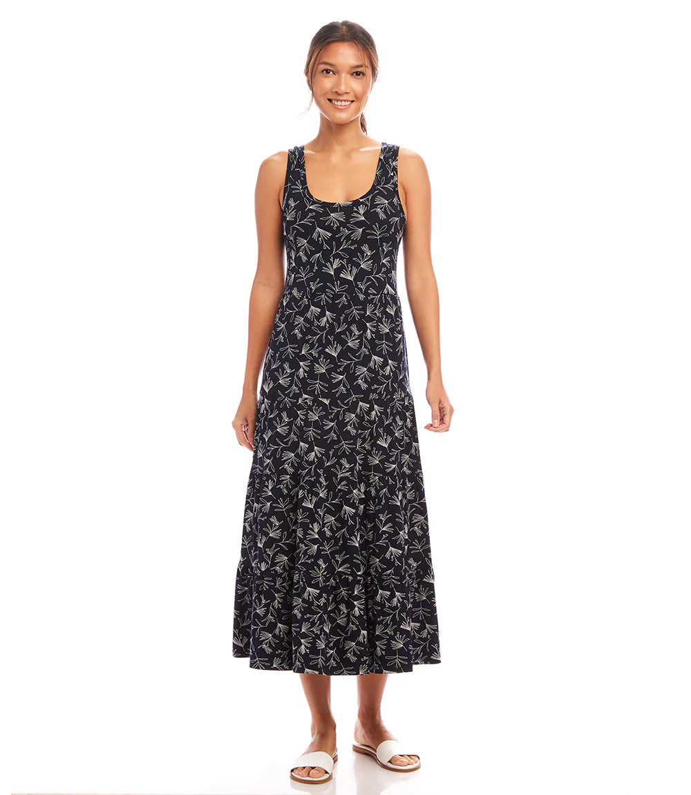 Sleeveless Tiered Midi Dress