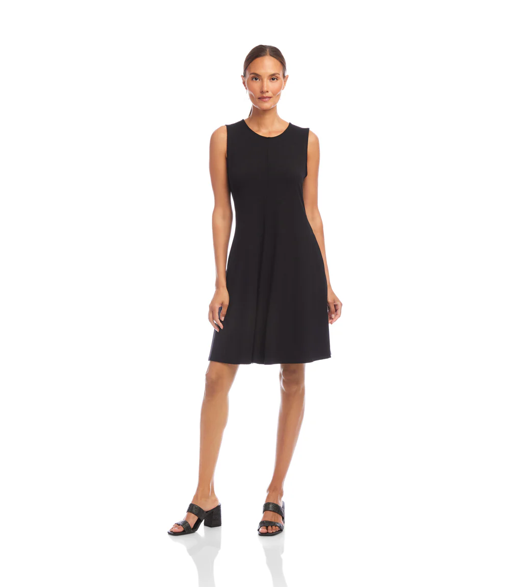 Petite Size Sleeveless Fit & Flare Dress
