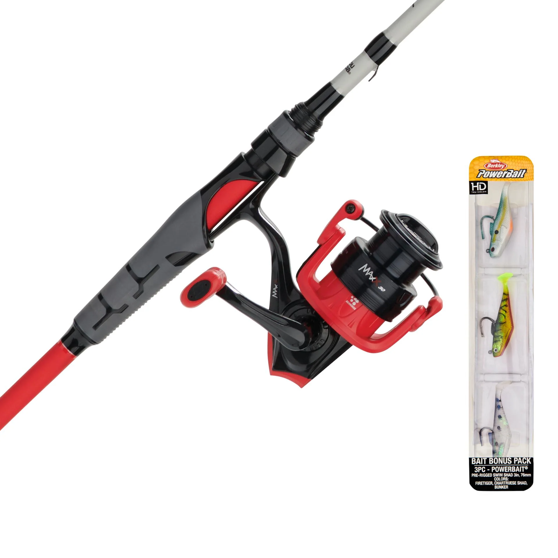 Max X Spinning Combo with Bait Pack
