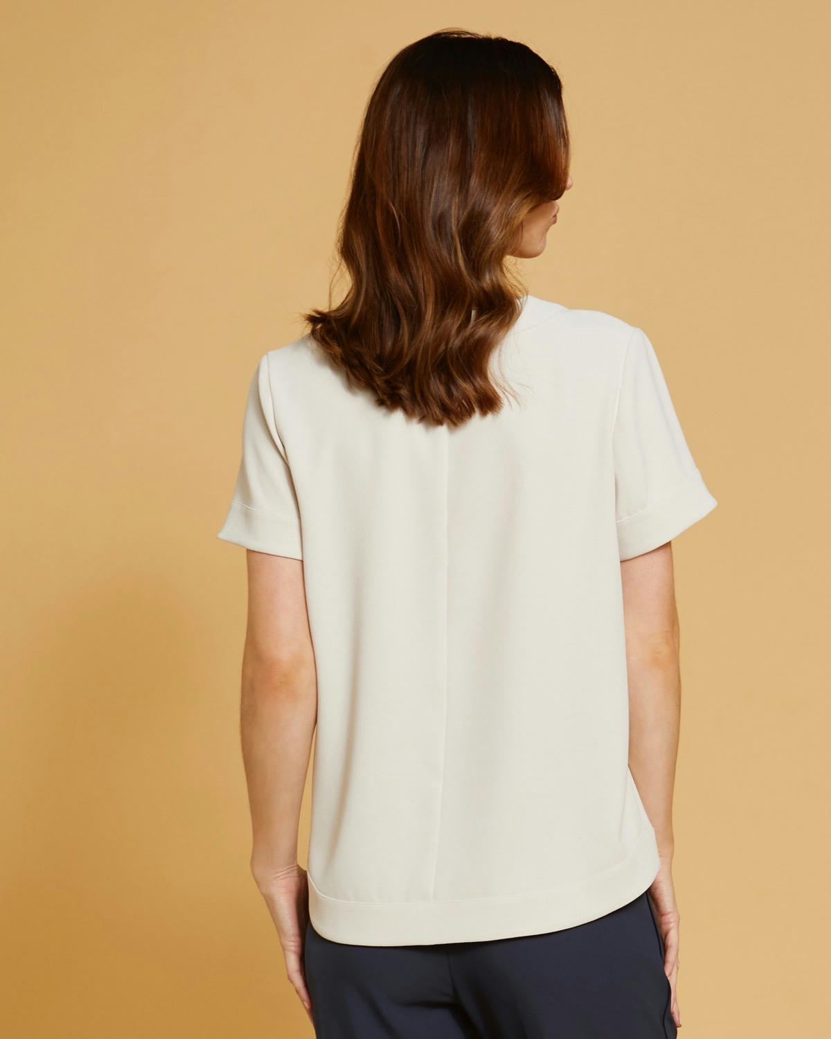 Paul Costelloe Living Studio Stone Shell V-Neck Top