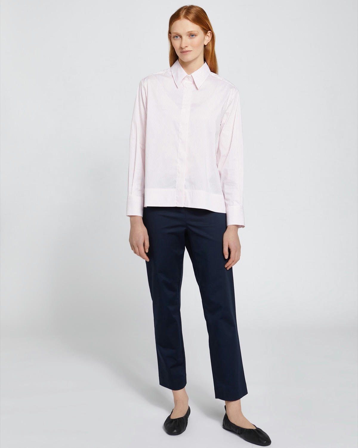 Carolyn Donnelly The Edit Cotton Blend Striped Shirt