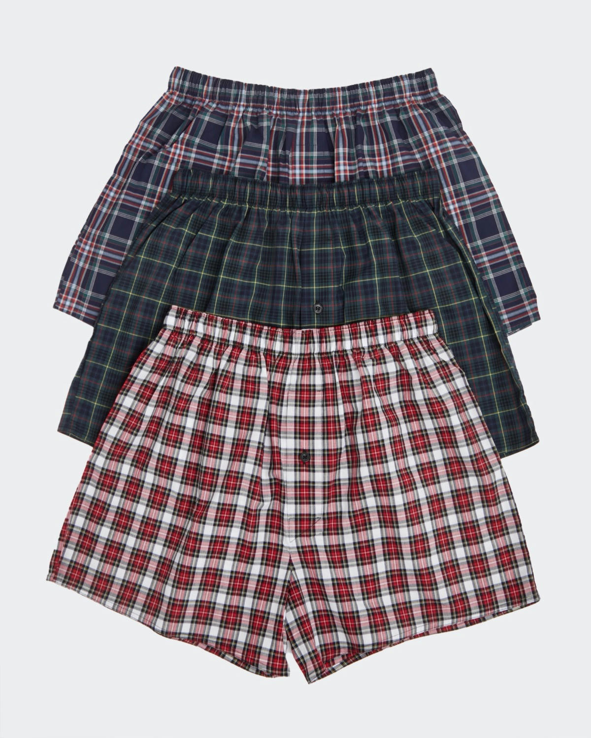 Pure Cotton Woven Boxers - Pack Of 3