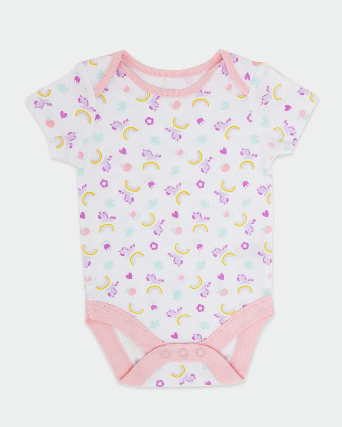 Cotton Short-Sleeved Bodysuits - Pack Of 5 (Newborn-3 Years)