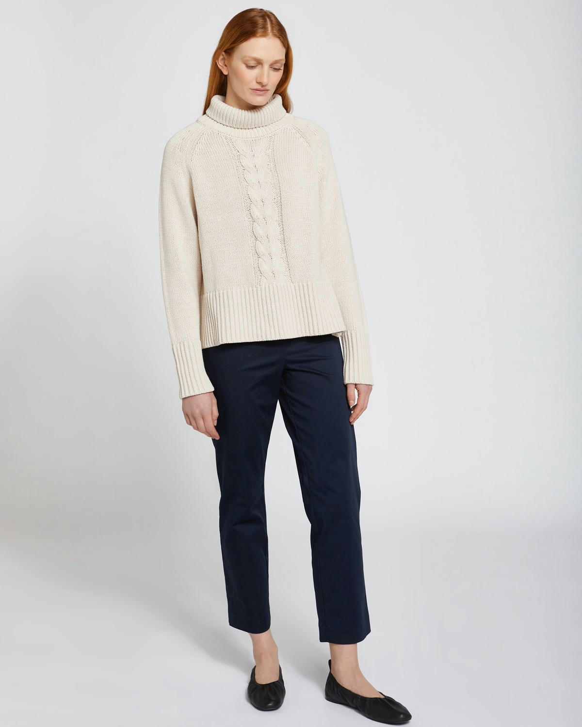 Carolyn Donnelly The Edit Cable Front Polo Neck Jumper