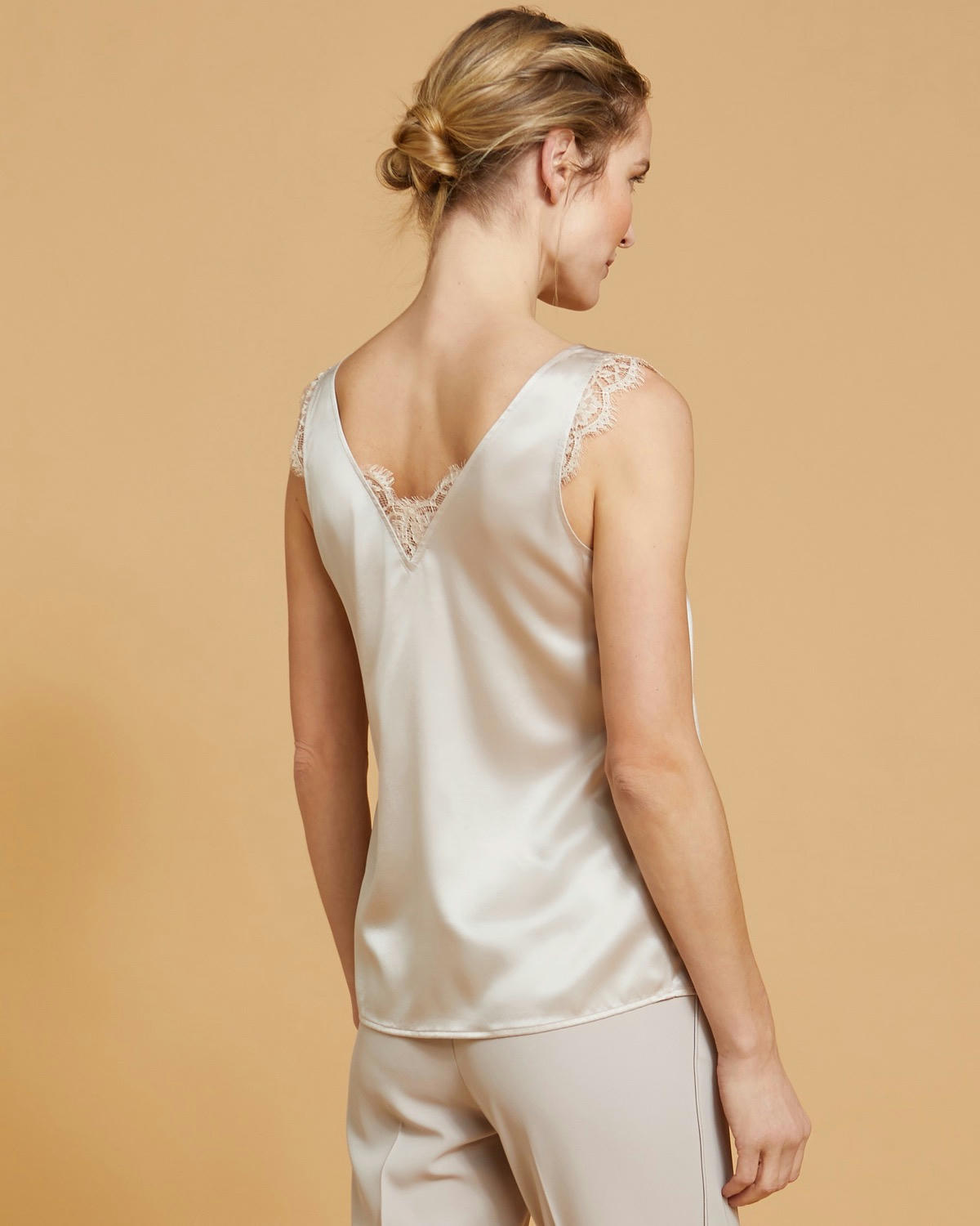 Paul Costelloe Living Studio Mink Silk-Blend Cami