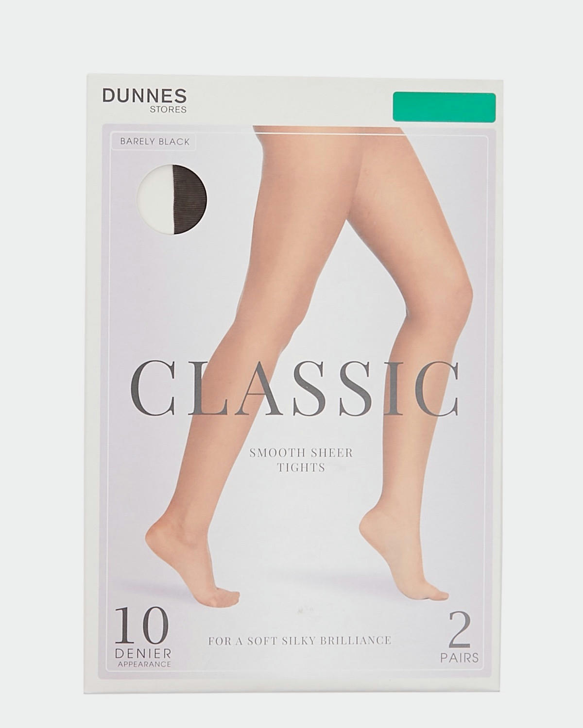 10 Denier Classic Smooth Sheer Tights - Pack Of 2