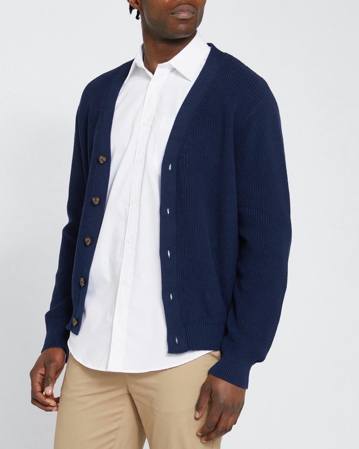 Cotton Ribbed Cardigan