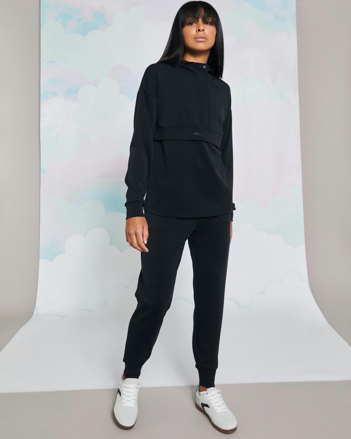 Helen Steele Black Soft Touch Half Zip Hoodie