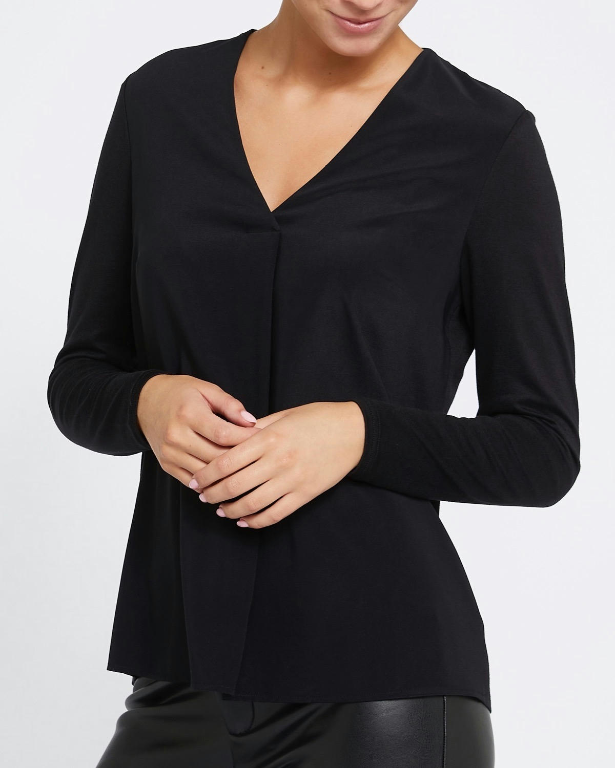 V-Neck Jersey Back Top