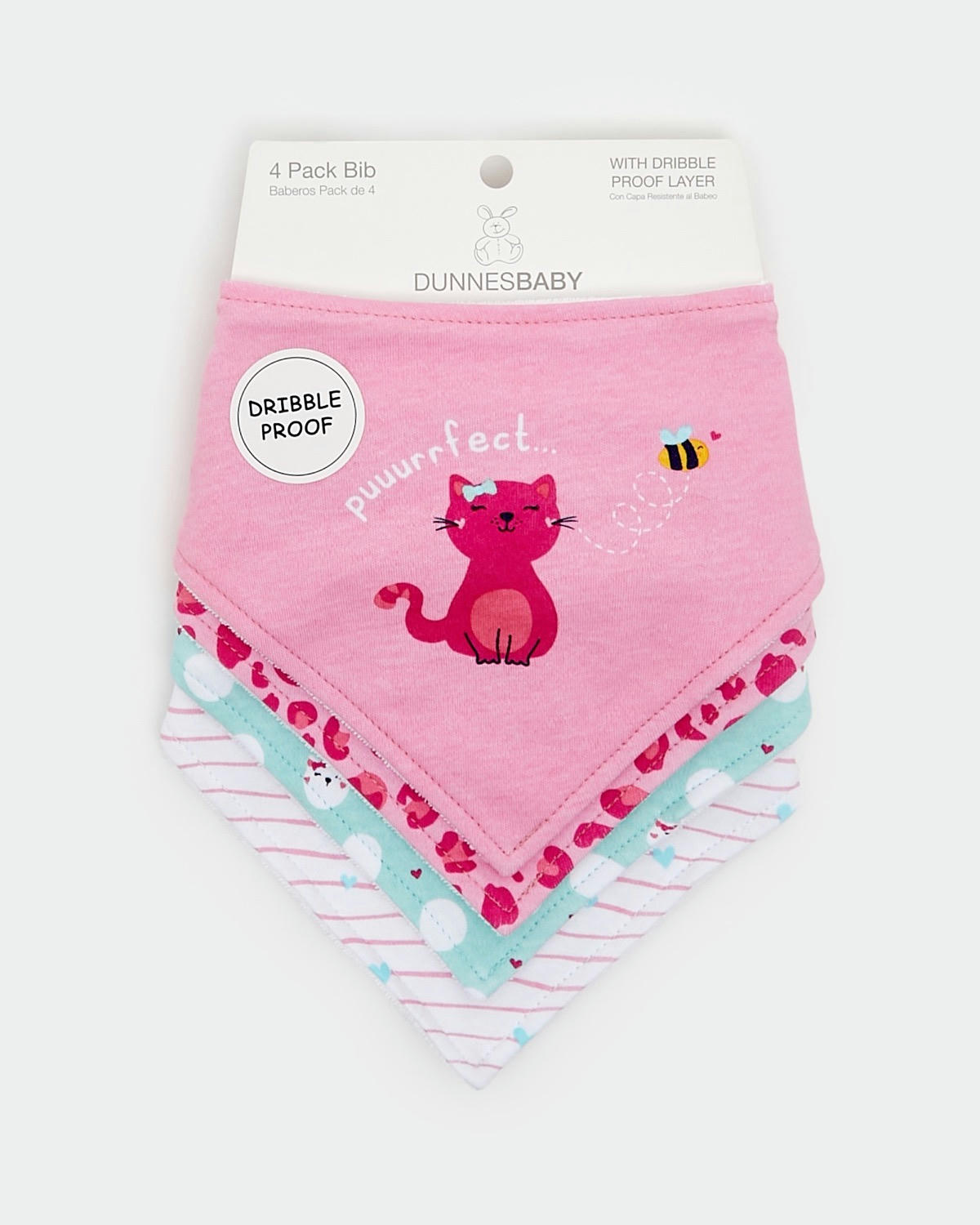 Cotton Bandana Bib (4 Pack)