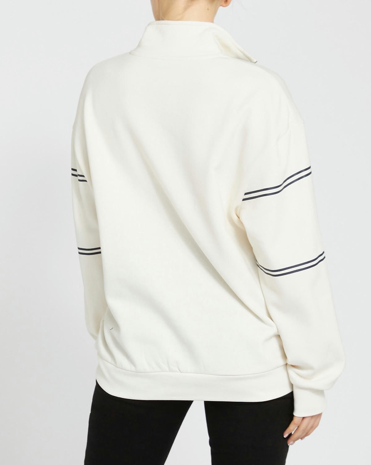 Zip-Up Slogan Sweatshirt