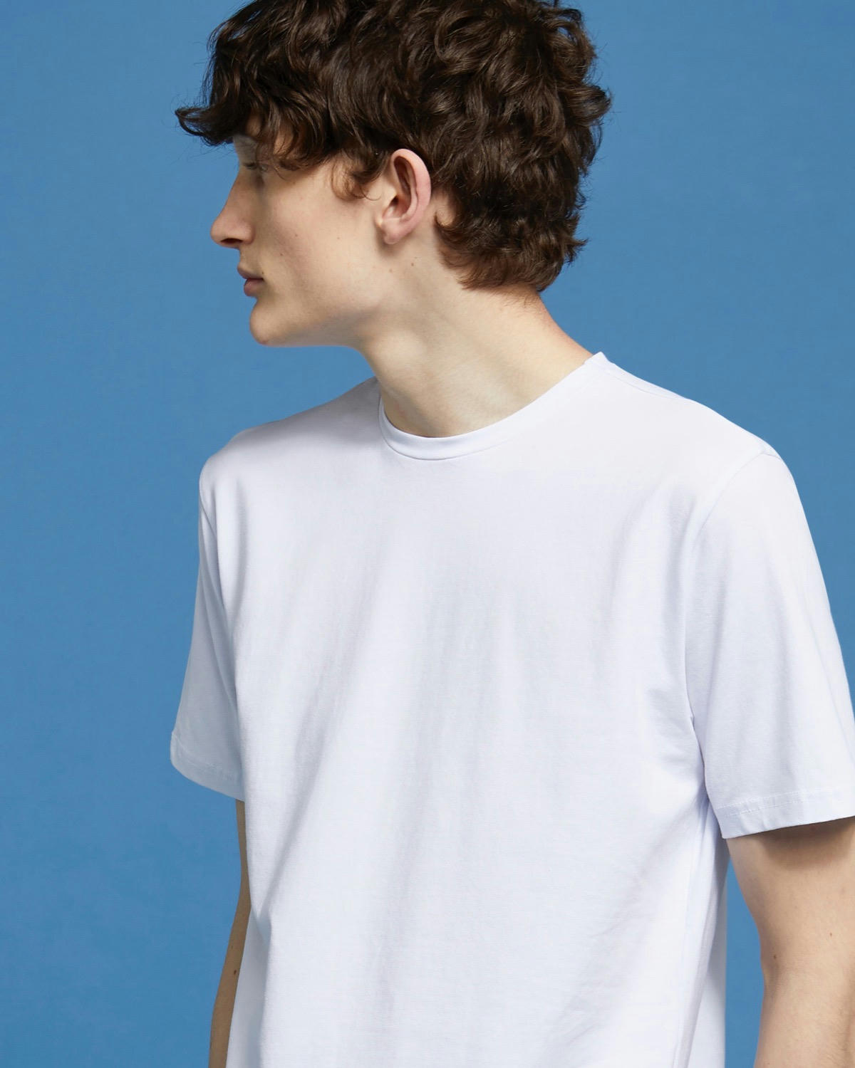 Paul Galvin Short-Sleeved Dipped Hem Stretch T-Shirt