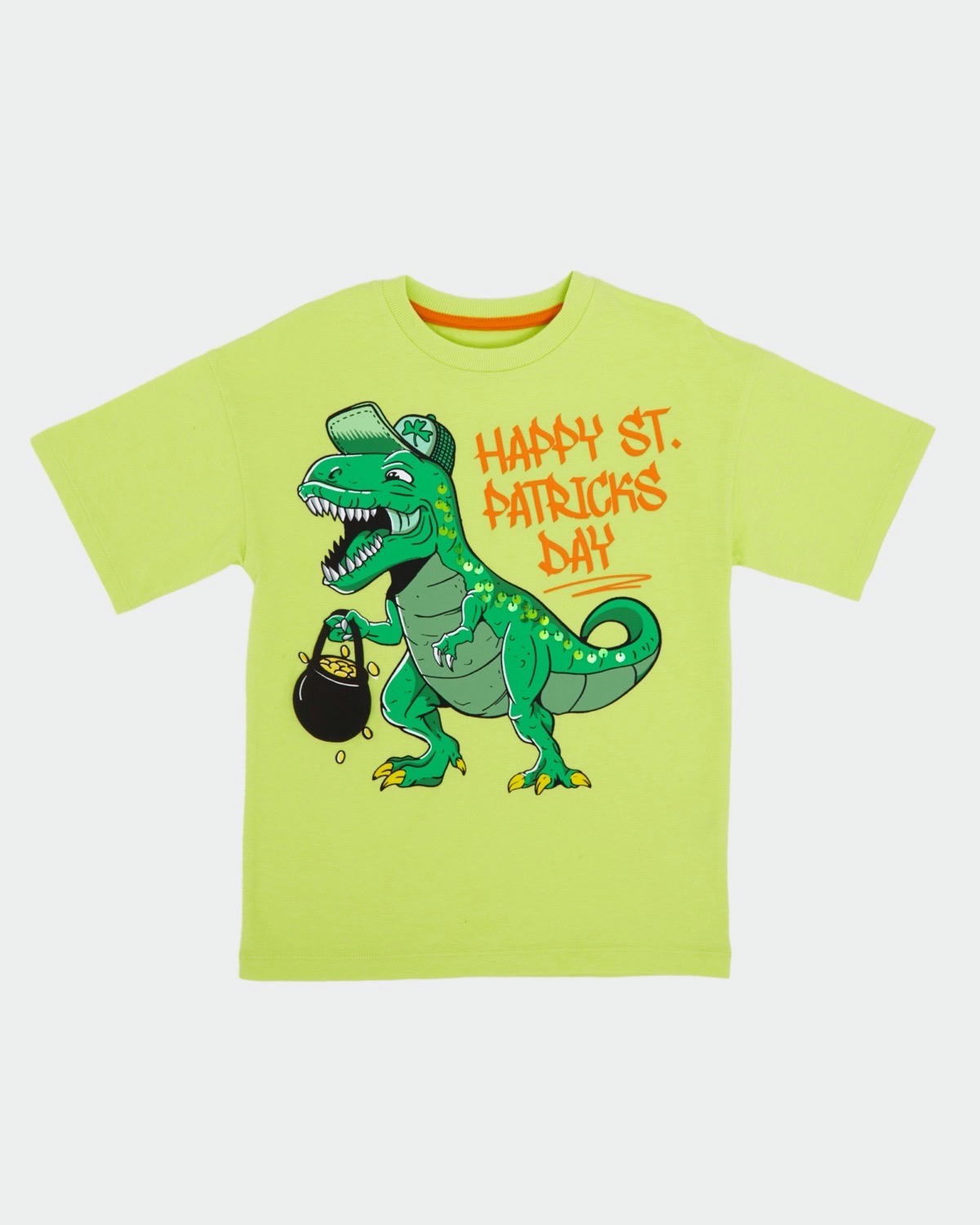 St Patrick's Day Dinosaur T-Shirt (3-14 Years)