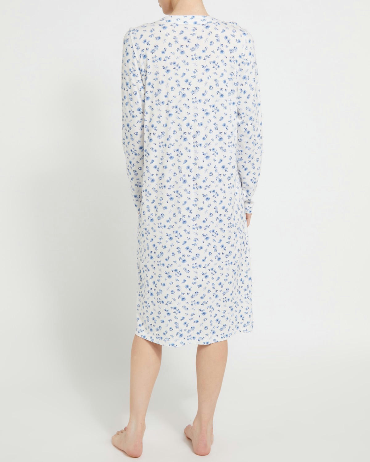 Long Sleeve Shirred Nightdress