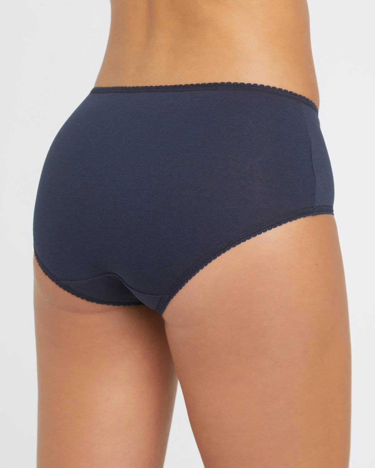 Plain Cotton Rich Midi Briefs - Pack of 5