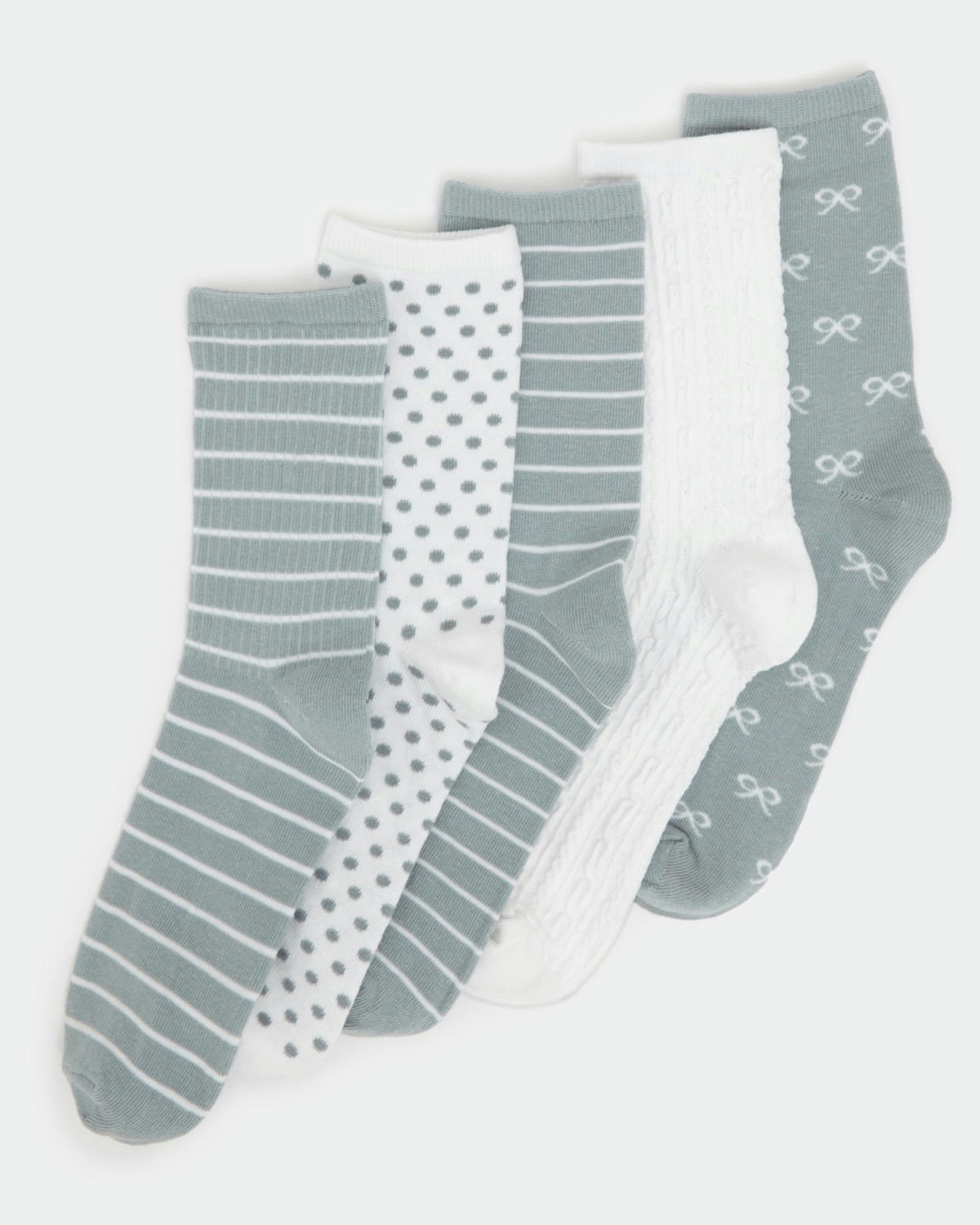 Cotton Rich Crew Socks - Pack Of 5