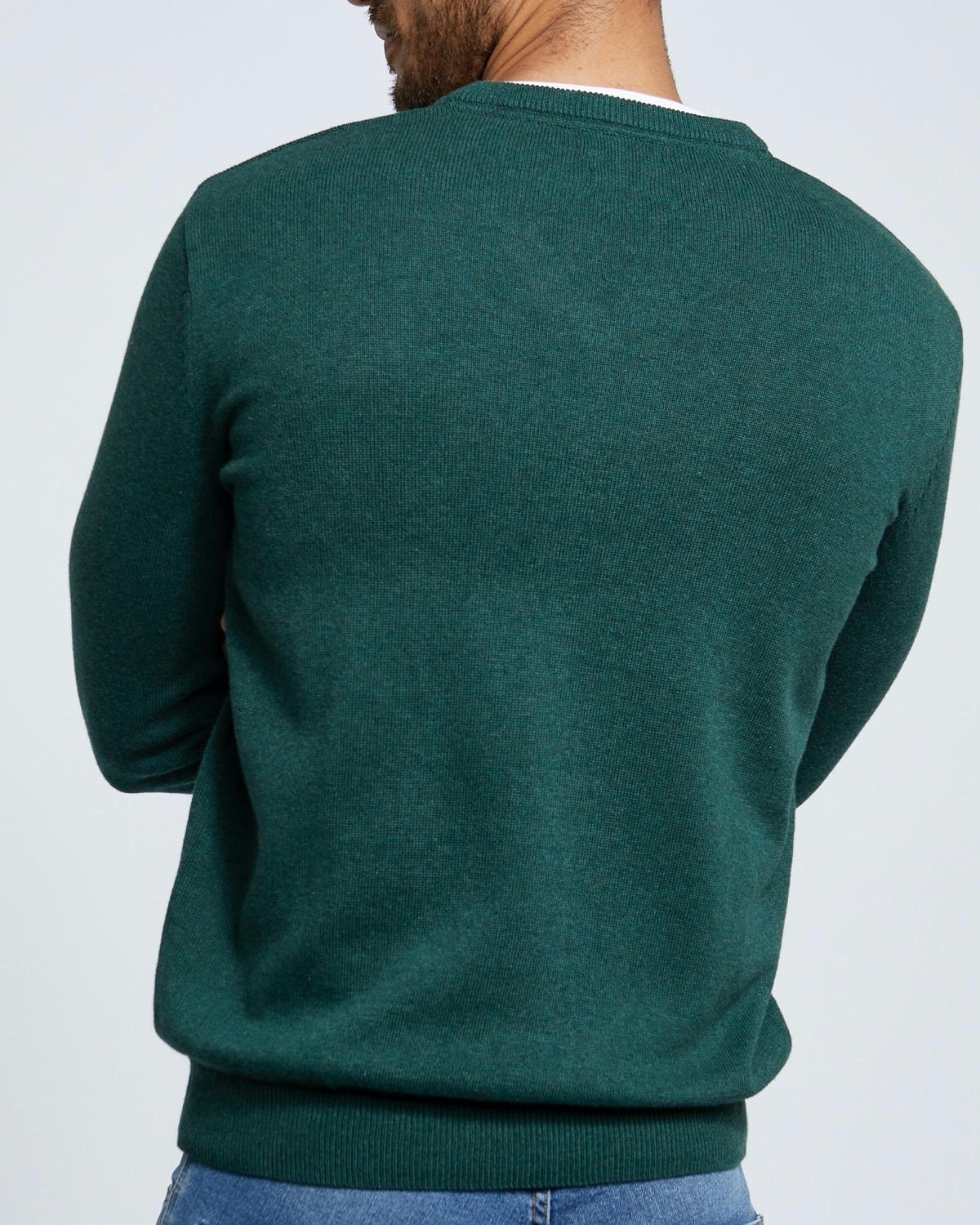 Regular Fit Cotton V-Neck Jumper