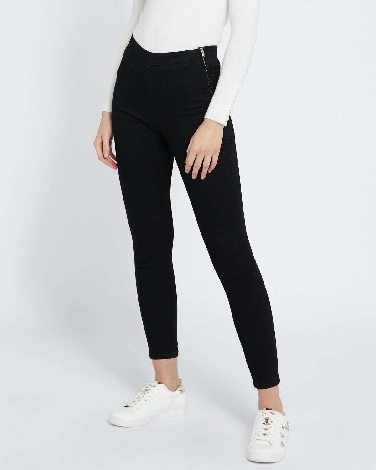 Savida Heidi Side Zip Skinny Fit Jeans