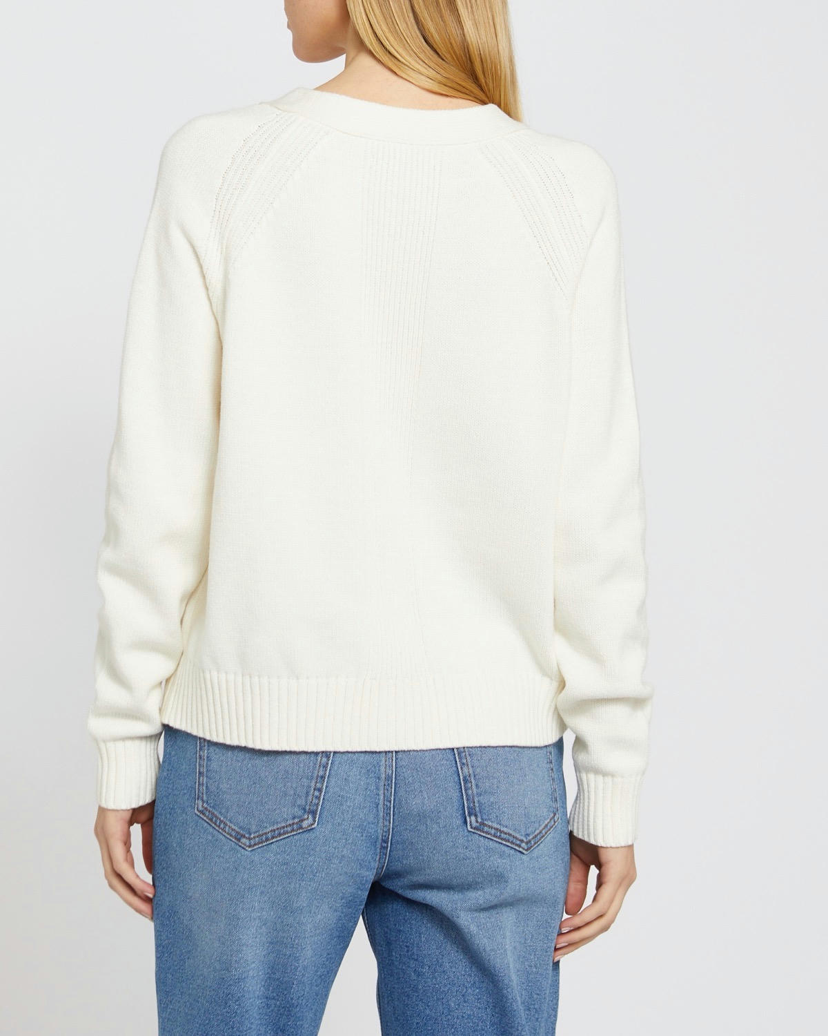 Button Rib Detail Cardigan