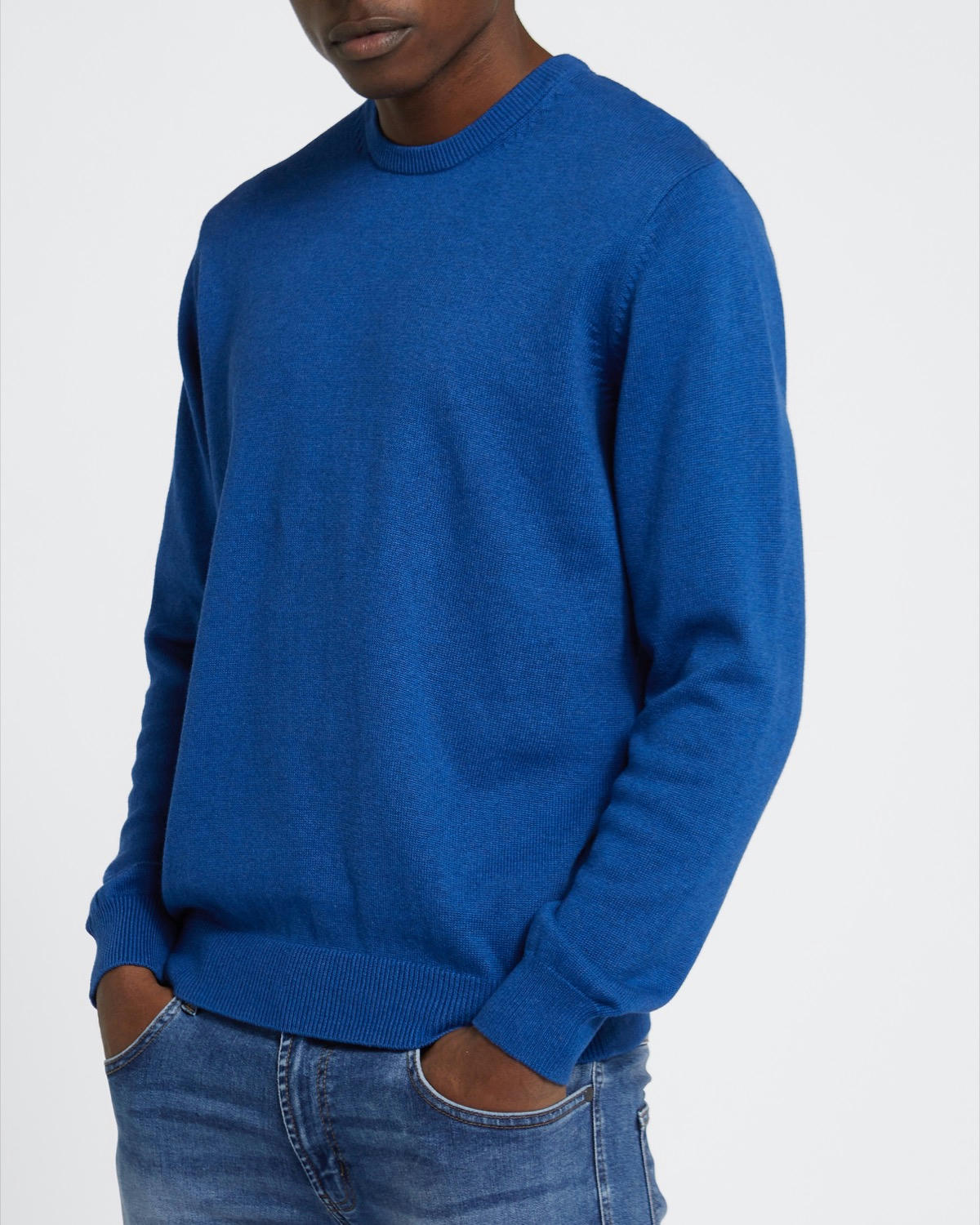 Regular Fit Cotton Crew Neck Jumper