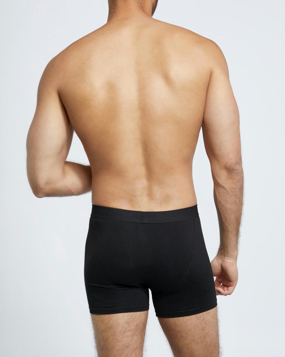 Black Cotton Rich Keyhole Trunks - Pack Of 3
