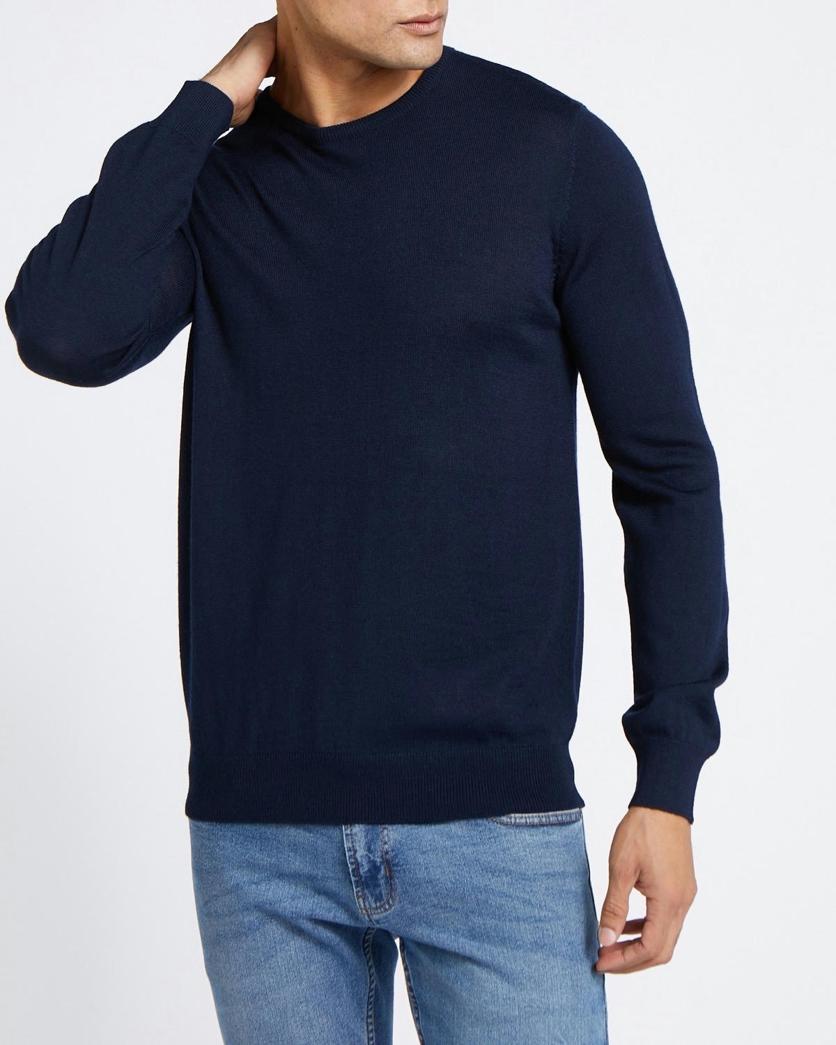 Merino Blend Crew Neck Jumper