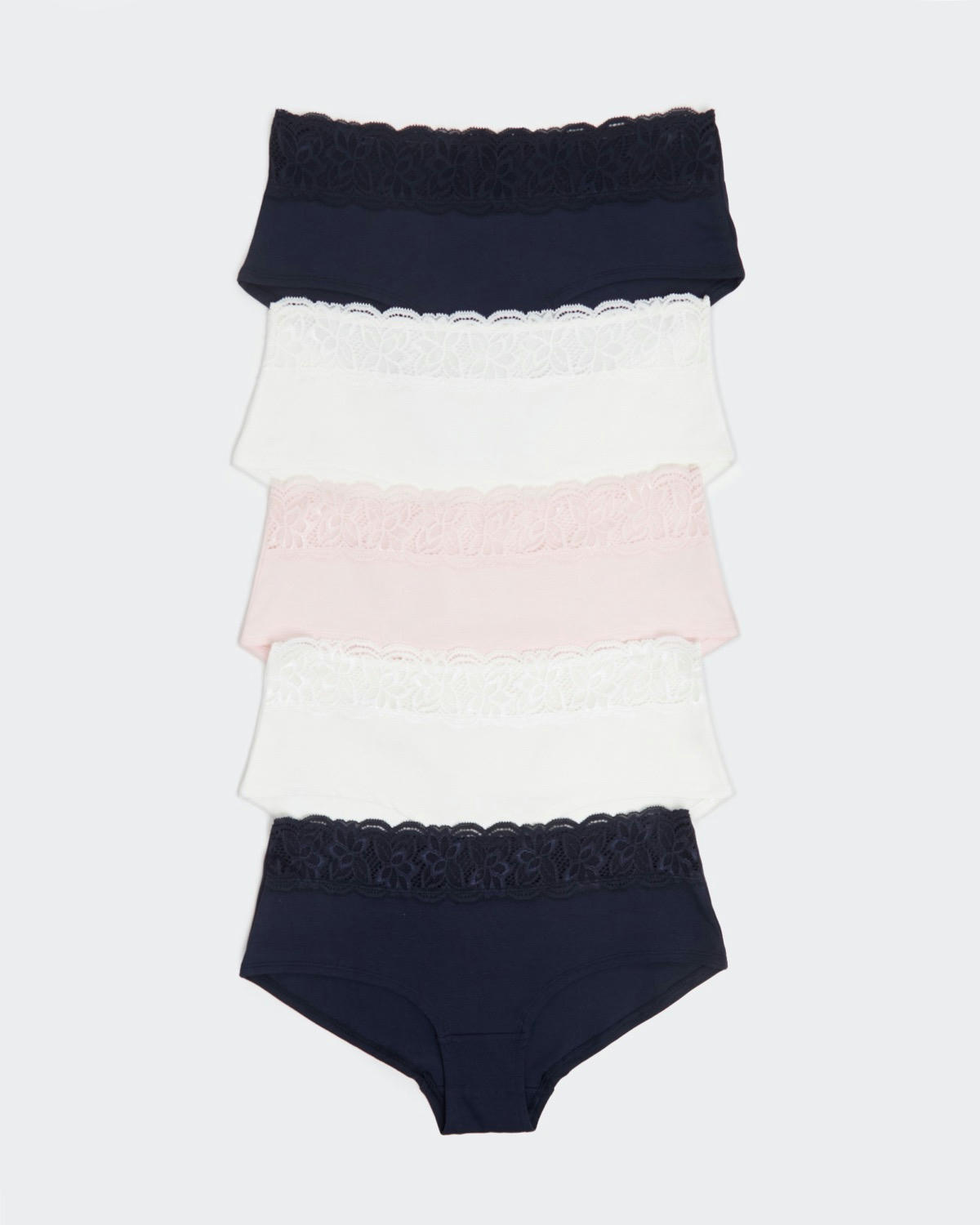 Lace Cotton Rich Shorts - Pack of 5