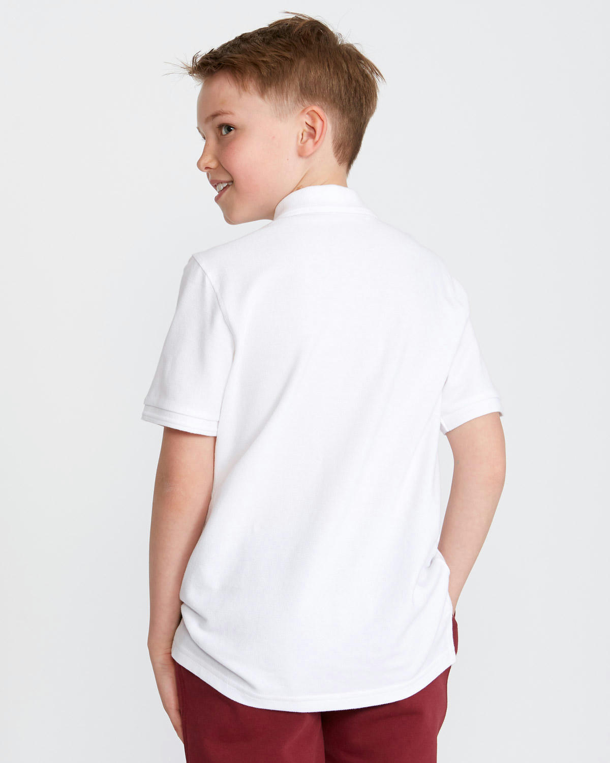 Boys Stain Release Short-Sleeved Slim Polo Shirts - Pack Of 2