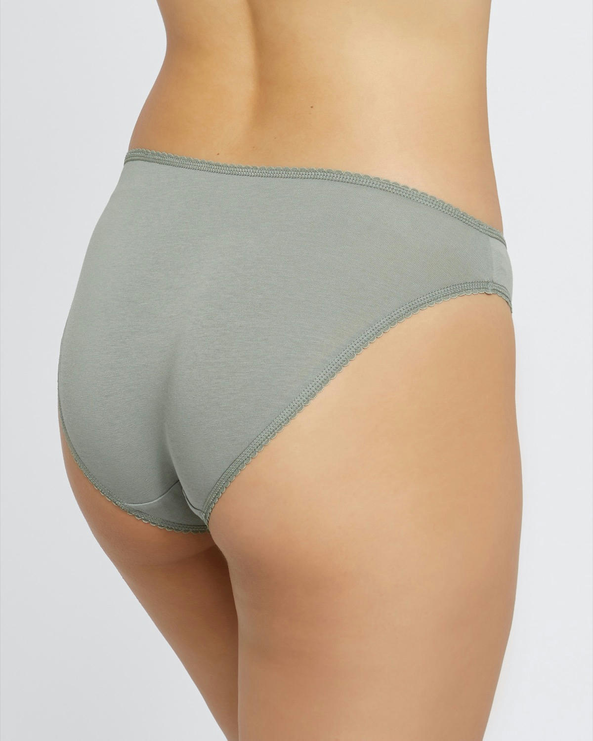 Plain Cotton Rich High Leg Briefs - Pack of 5