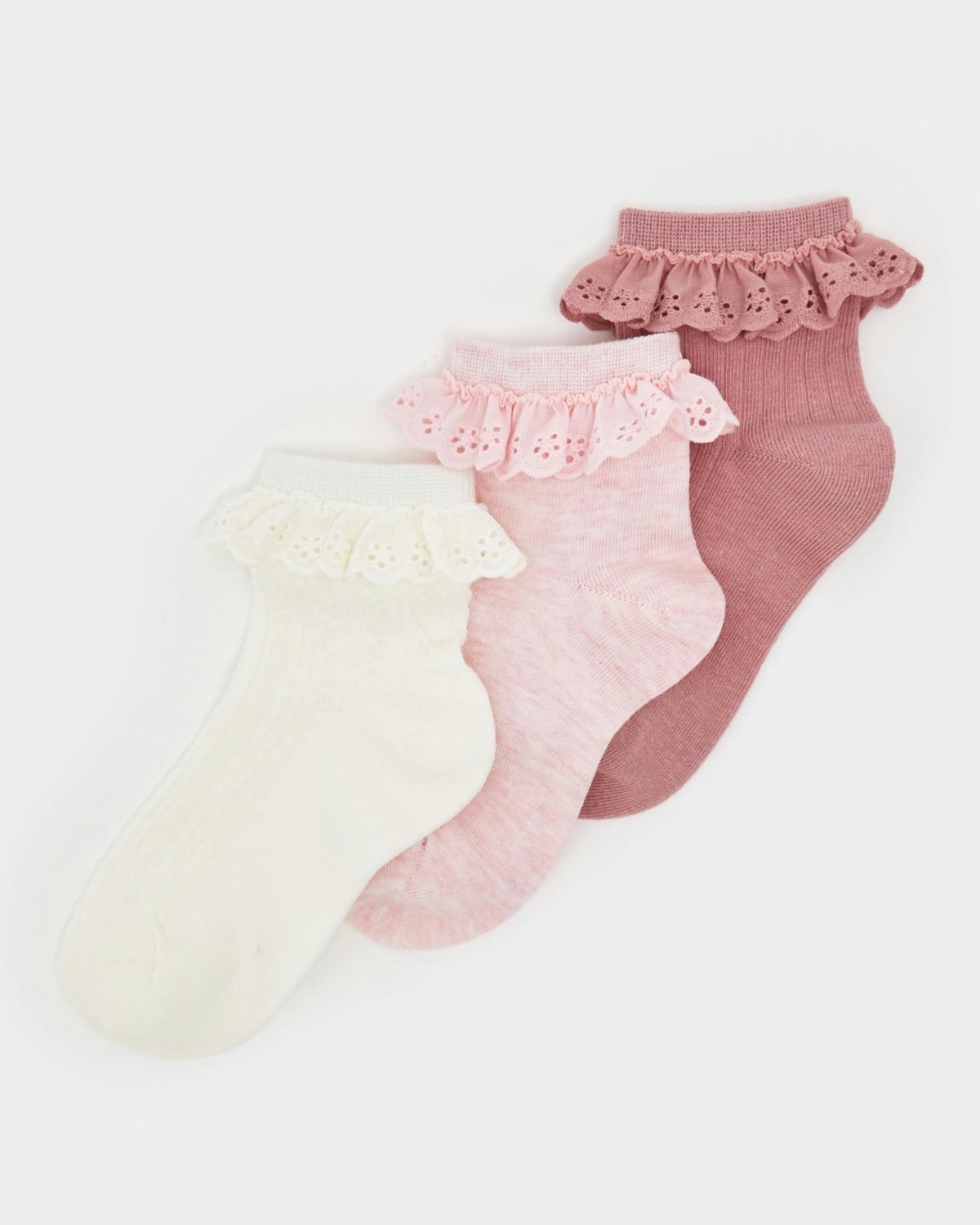 Baby Cotton Lace Socks - Pack Of 3