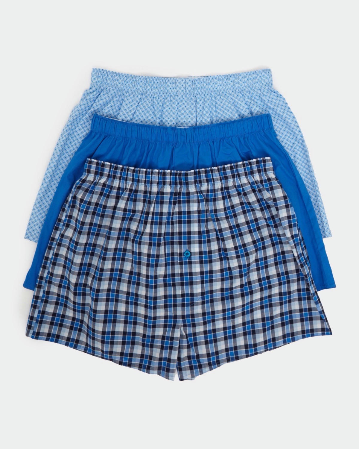 Pure Cotton Woven Boxers - Pack Of 3