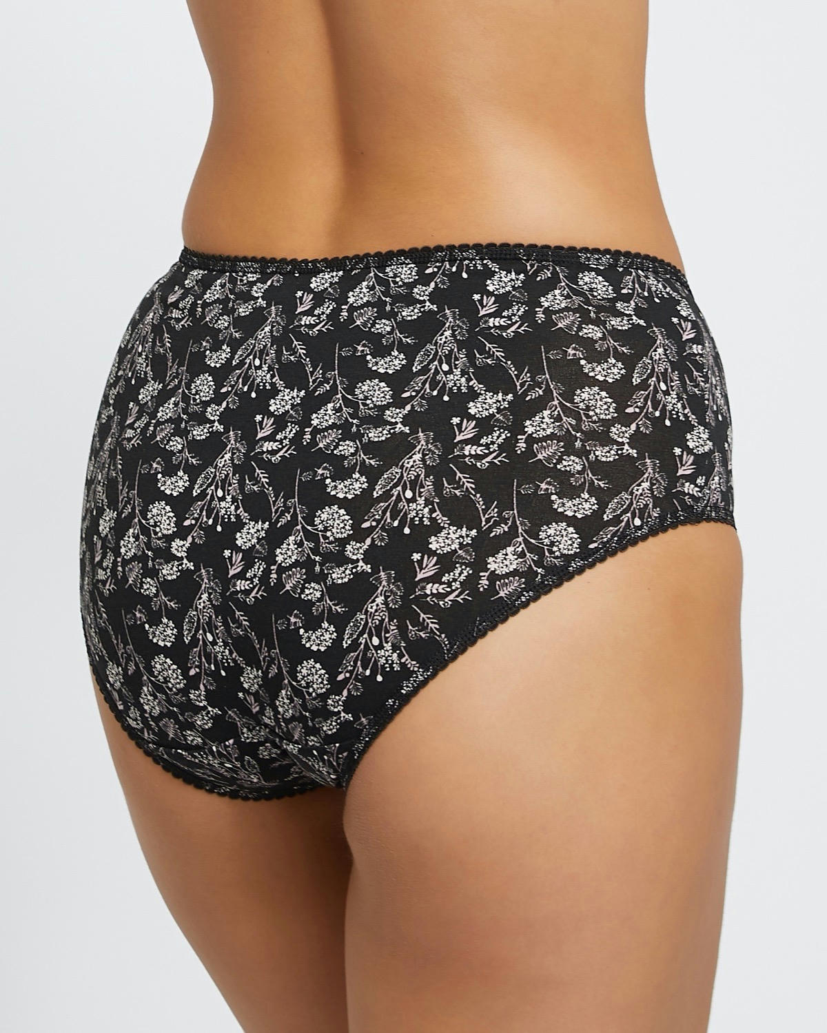 Print Cotton Rich Midi Briefs - Pack of 5