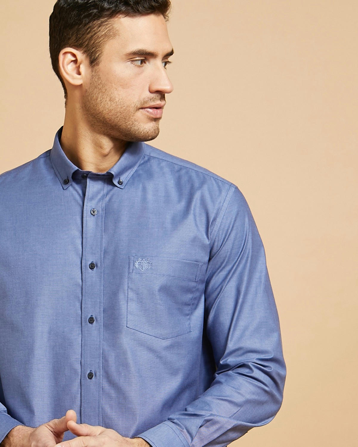 Paul Costelloe Living Regular Fit Stretch Oxford