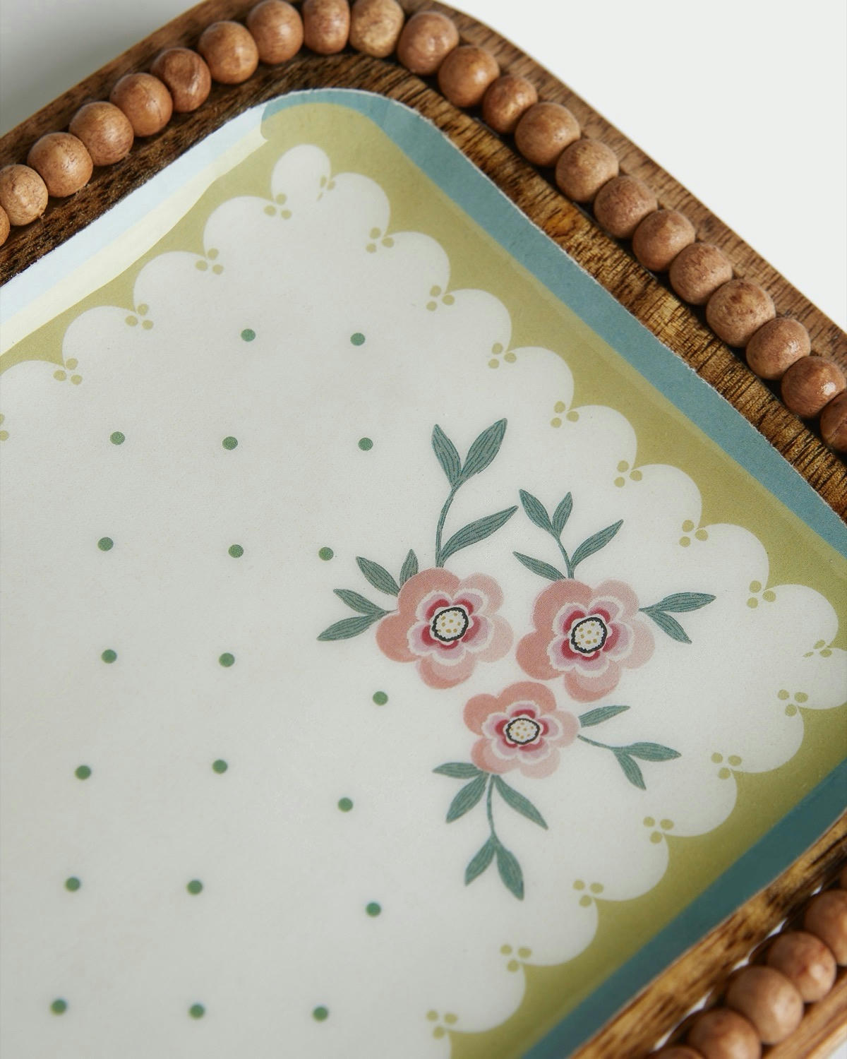 Carolyn Donnelly Eclectic Beaded Wooden Tray