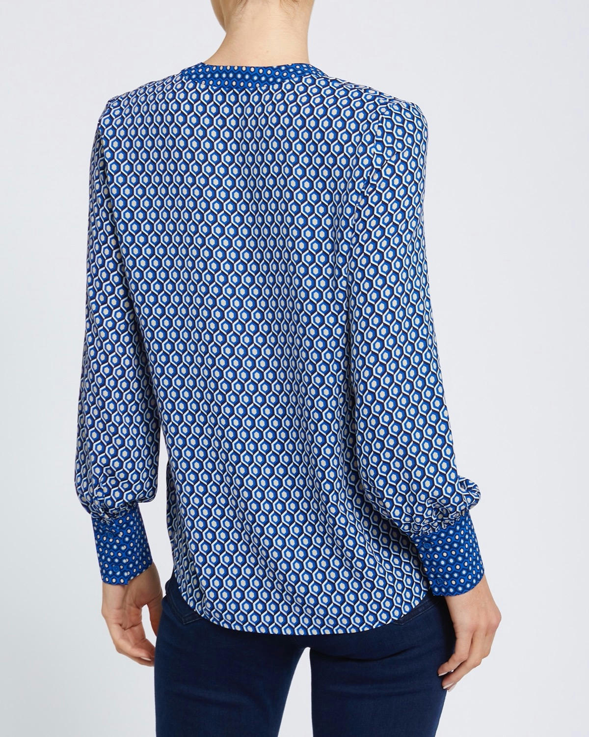 Geometric Print Blouse