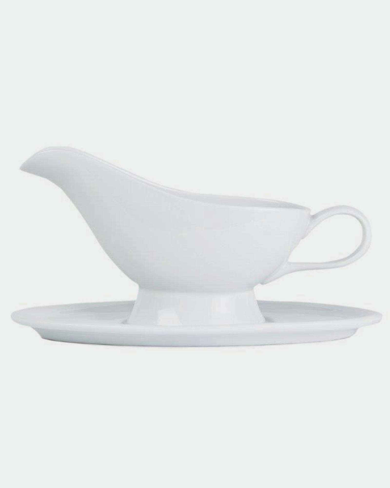 Simply White Gravy Boat And Saucer