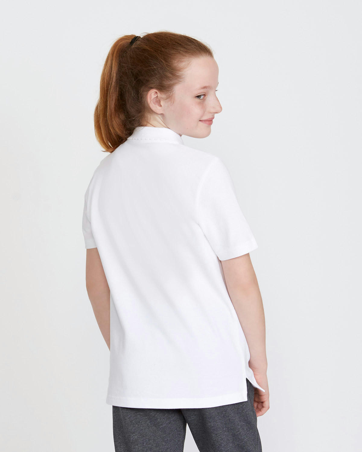 Girls Stain Release Short-Sleeved Slim Polo Shirts - Pack Of 2