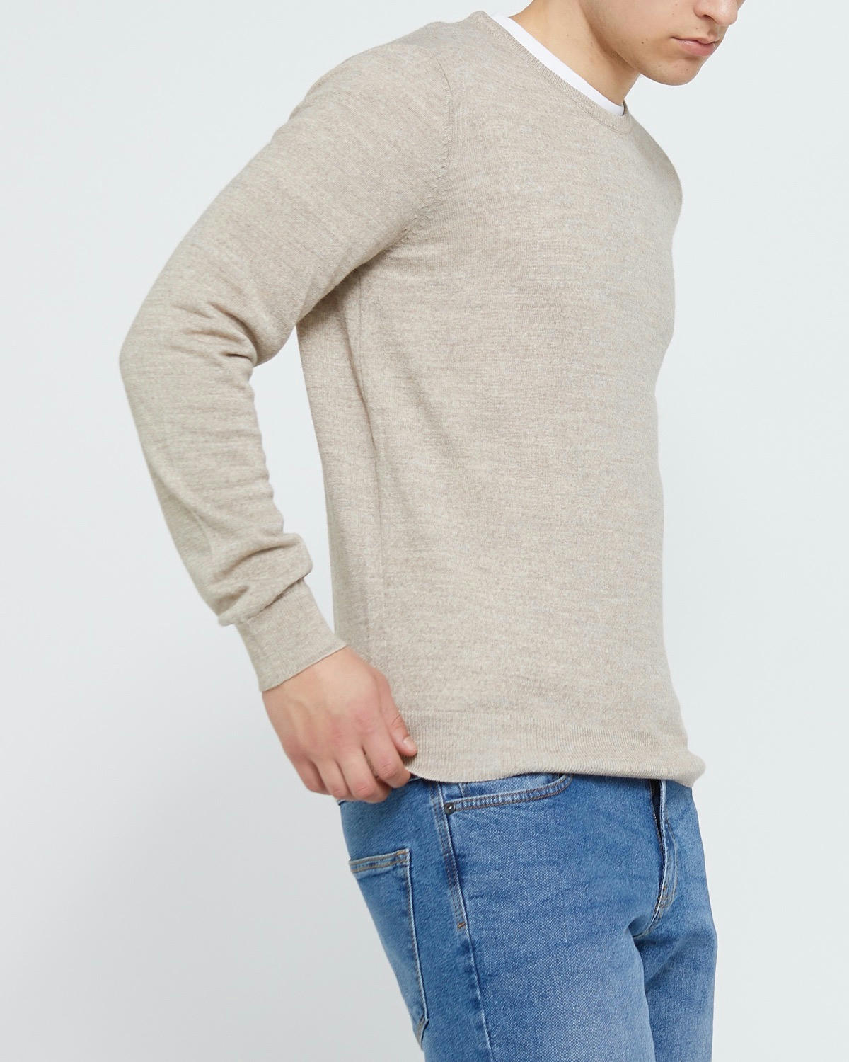 Merino Blend Crew Neck Jumper