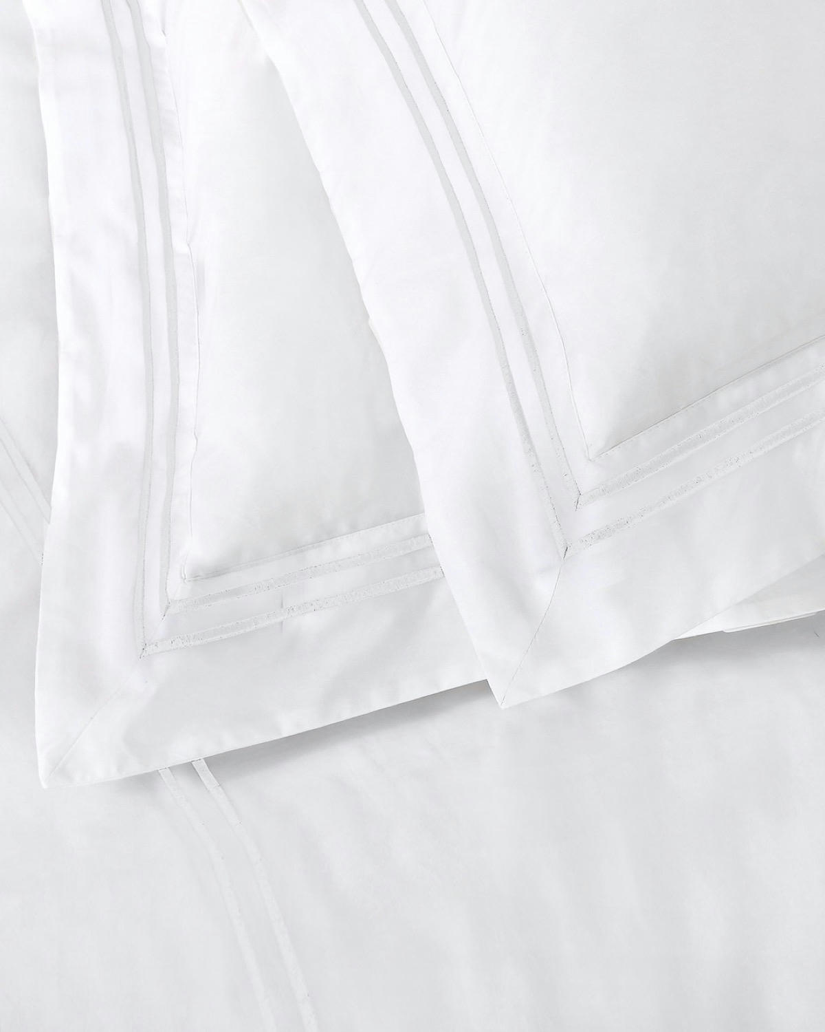 Francis Brennan the Collection White Stripe Oxford Pillowcase